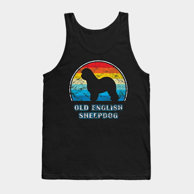 Old English Sheepdog Vintage Design Dog Tank Top by millersye